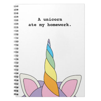 Ein Unicorn aß mein Hausaufgaben-lustiges Notizblock