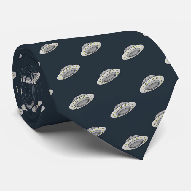Ein unidentifiziertes Flugobjekt UFO Krawatte (Gerollt)