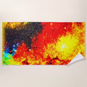 Ein Universum mit hellen Farben. Jetzt kaufen Strandtuch
