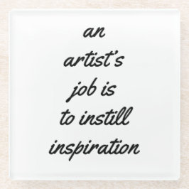 Ein Untersetzer aus Kunstglas