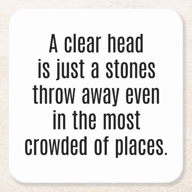 Ein Untersetzer mit einem leeren Kopfpapier (Vorderseite)