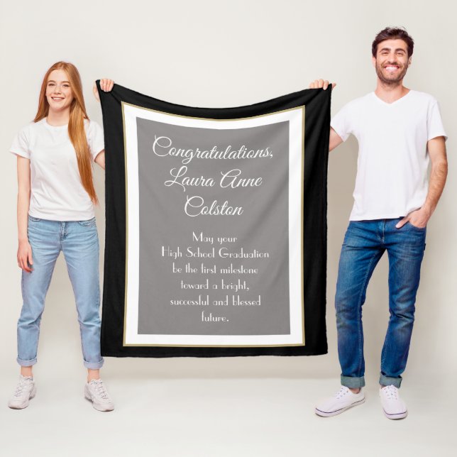 Ein unvergessliches Geschenk! Custom High School G Fleecedecke (Beispiel)
