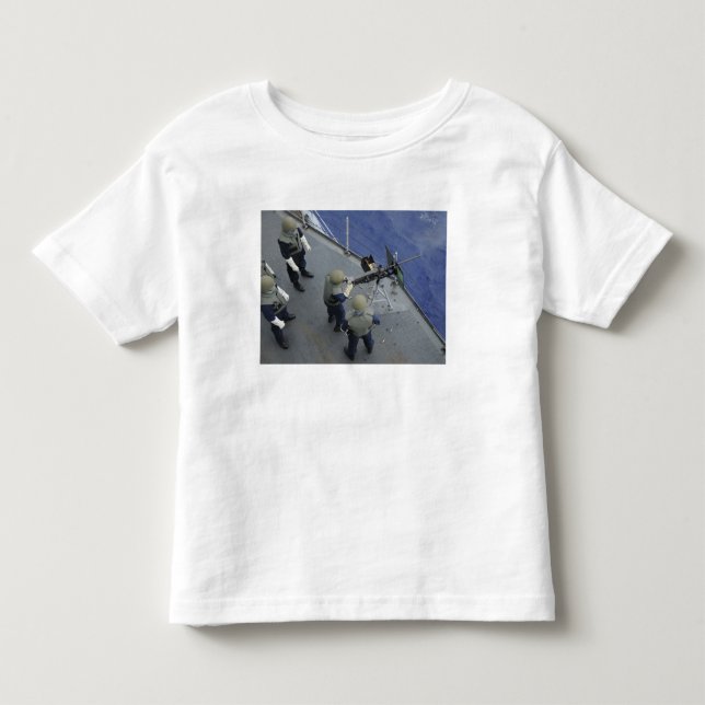 Ein US-Seeleute feuert einen 50-Kaliber M2HB Kleinkind T-shirt (Vorderseite)