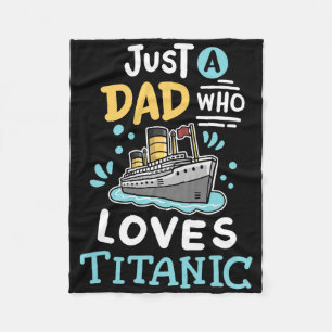 Ein Vater, der die RMS Titanic liebt, lustiges Kre Fleecedecke