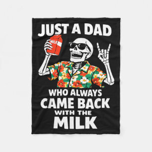 Ein Vater, der mit der Milch zurückgekommen ist Va Fleecedecke