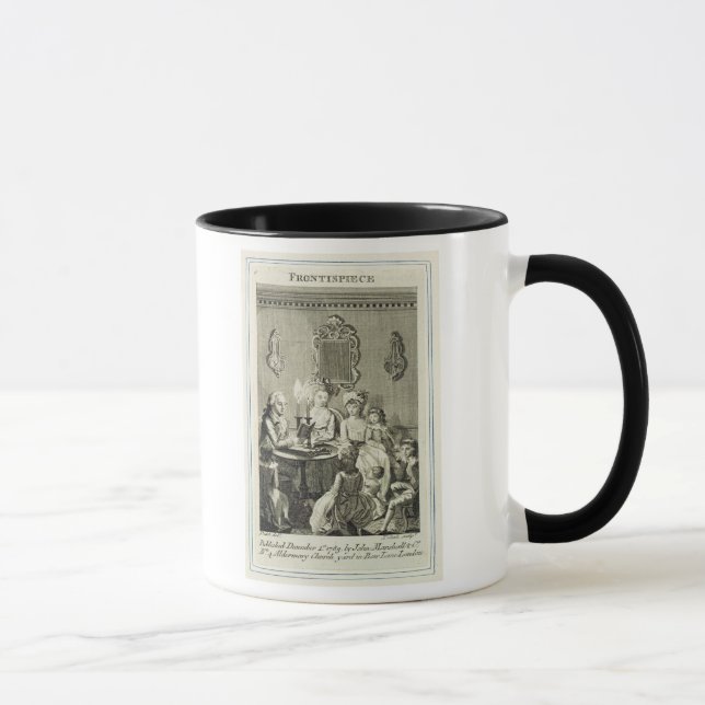 Ein Vater, der zu seiner Familie durch das Tasse (Rechts)