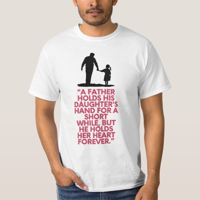 Ein Vater hält die Hand seiner Tochter T-Shirt (Vorderseite)