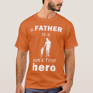 Ein Vater ist ein Söhne erster Held Retro T-Shirt
