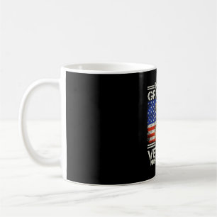 Ein Vater Opa und Veteran Vatertag 4. Juli Kaffeetasse