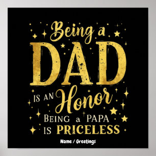 Ein VATER zu sein, ist eine EHRE, ein PAPA zu sein Poster