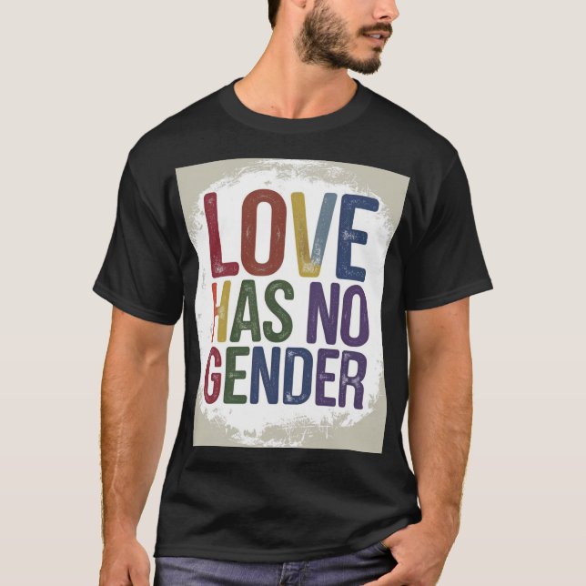 Ein Vektor-T - Shirt ( Liebe hat kein Geschlecht ) (Vorderseite)