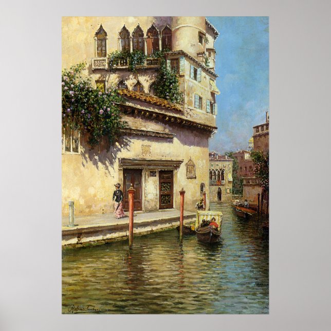 Ein Venezianisches Rückwasser Poster (Vorne)