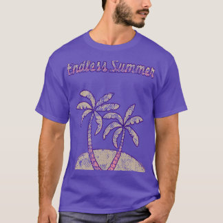 Ein verblaßter Retro farbiger endloser Sommer T-Shirt