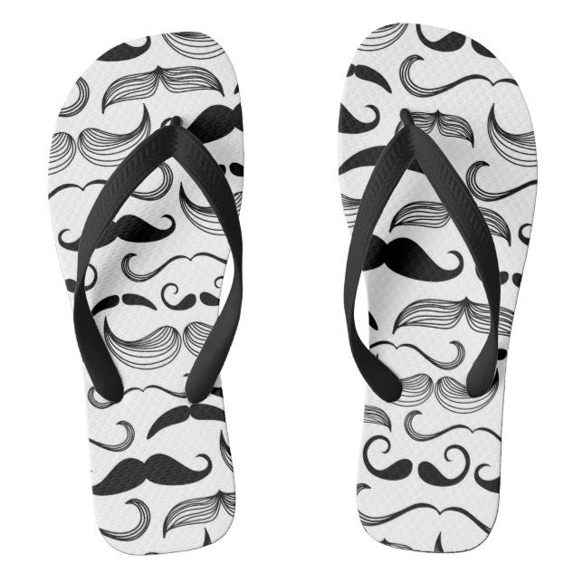 Ein Verein der Herren. Schnurrbartmuster 2 Flip Flops (Fußbett)