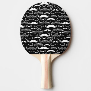 Ein Verein der Herren. Schnurrbartmuster Tischtennis Schläger