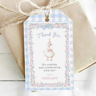 Ein verrückter Gans Geburtstag Danke  Geschenkanhänger