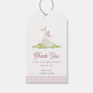 Ein verrücktes Gans Rosa Dankeschön-Geschenk-Anhän Geschenkanhänger