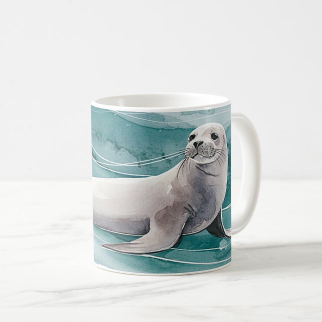 Ein verspielter Seelöwe Kaffeetasse (VorderseiteRechts)