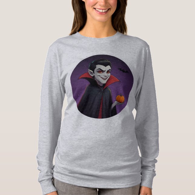 Ein verspieltes Halloween-Vampire-Sweatshirt perf T-Shirt (Vorderseite)