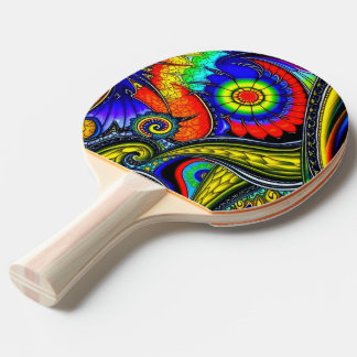 Ein verziertes Ping-Pong-Schläger Tischtennis Schläger