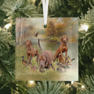 Ein vielseitiger Aristokrat in Ungarisch Vizsla Ornament Aus Glas
