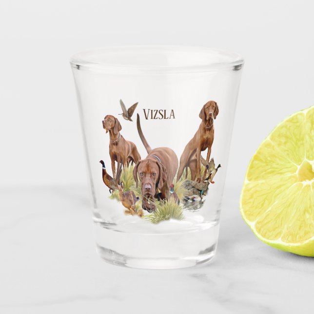 Ein vielseitiger Aristokrat in Ungarisch Vizsla Schnapsglas (Vorderseite)