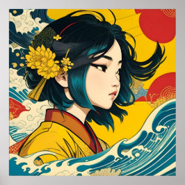 Ein vietnamesisches Mädchen im Vollblut Poster