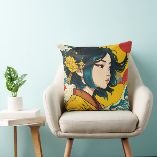 Ein vietnamesisches Mädchen in voller Blüte Kissen