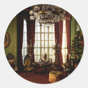 Ein Viktorianischer Weihnachtsaufkleber Runder Aufkleber