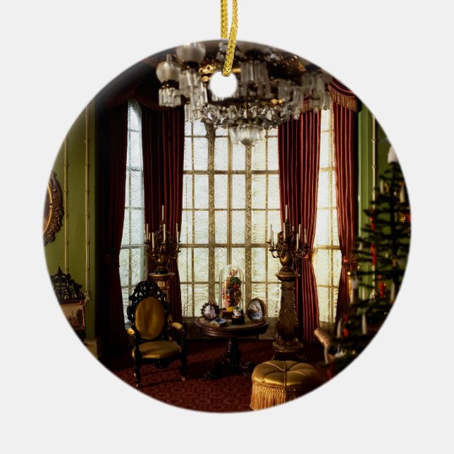 Ein Viktorianisches Weihnachtsfest - individuelle  Keramik Ornament (Vorne)
