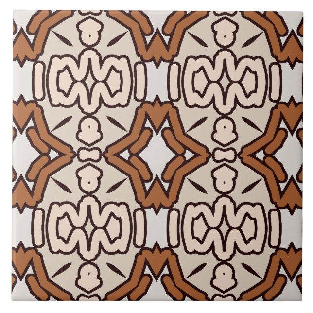 Ein Vintages mehrfarbiges Muster Fliese (Vorderseite)