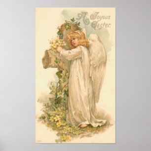 Ein Vintages Ostern des Osterangels Poster