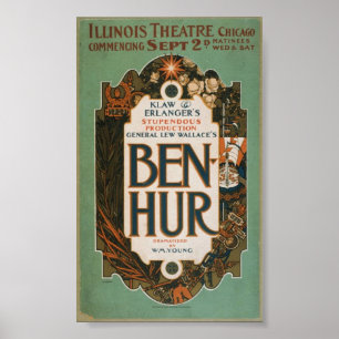 Ein Vintages Plakat 1901 der Theaterproduktion