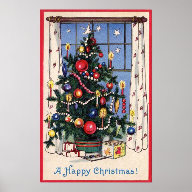 Ein Vintages Weihnachtsgedicht drucken Poster (Vorne)