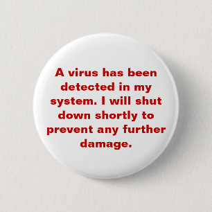 "Ein Virus ist in meinem System ermittelt worden. Button