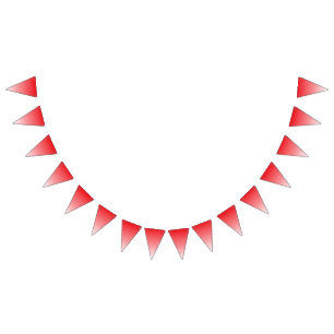 Ein visuell ansprechendes, rot-weiß gestreiftes Ba Wimpelkette