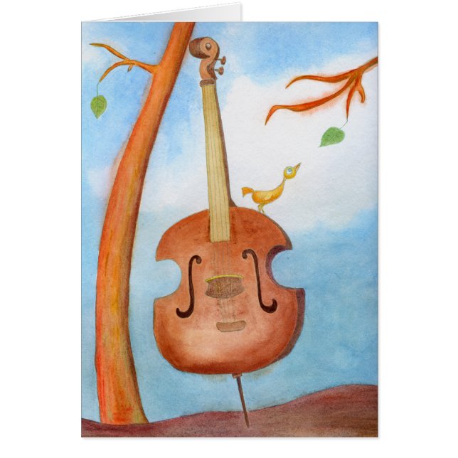 Ein Vogel auf einem Cello (Vorne)