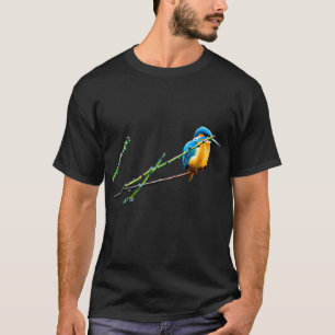 Ein Vogel der Gattung Eisvogel (wissenschaftlicher T-Shirt