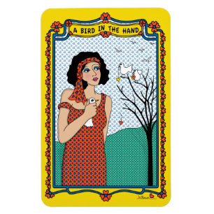 Ein Vogel in der Hand_B Flex Magnet 6"x4"