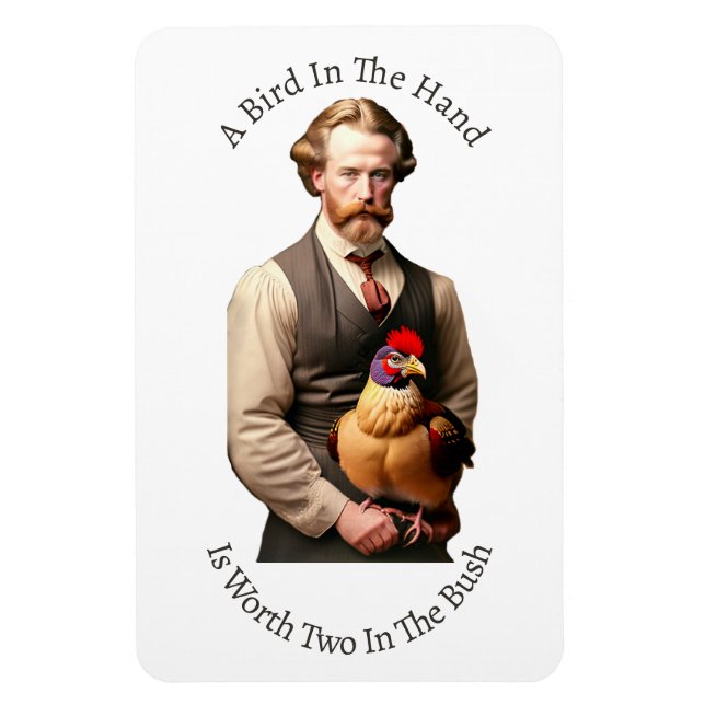 Ein Vogel in der Hand Flexible Magnet (Vertikal)