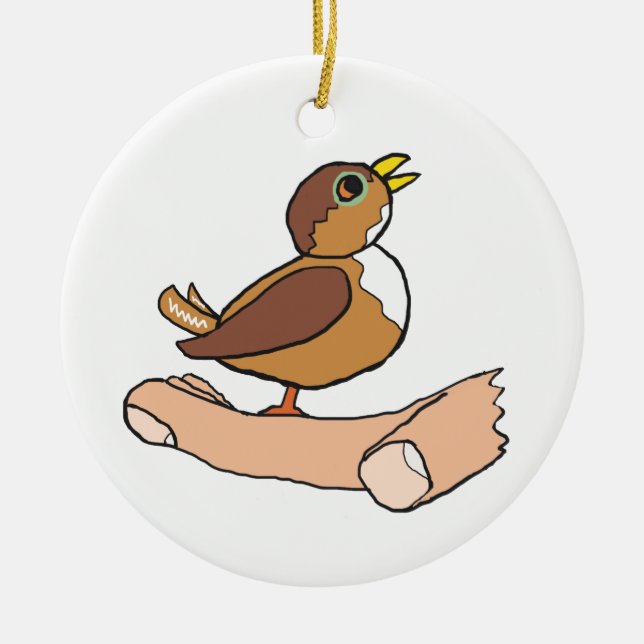 Ein Vogel in der Hand Keramik Ornament (Vorne)