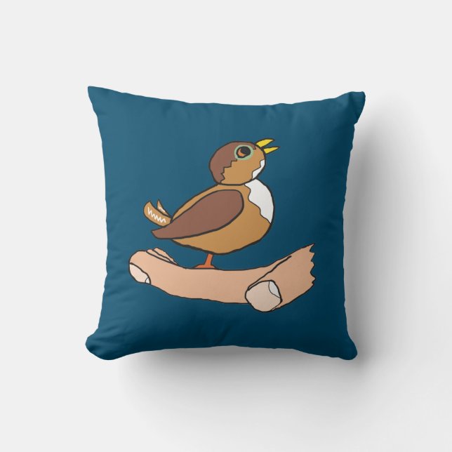 Ein Vogel in der Hand Kissen (Vorderseite)