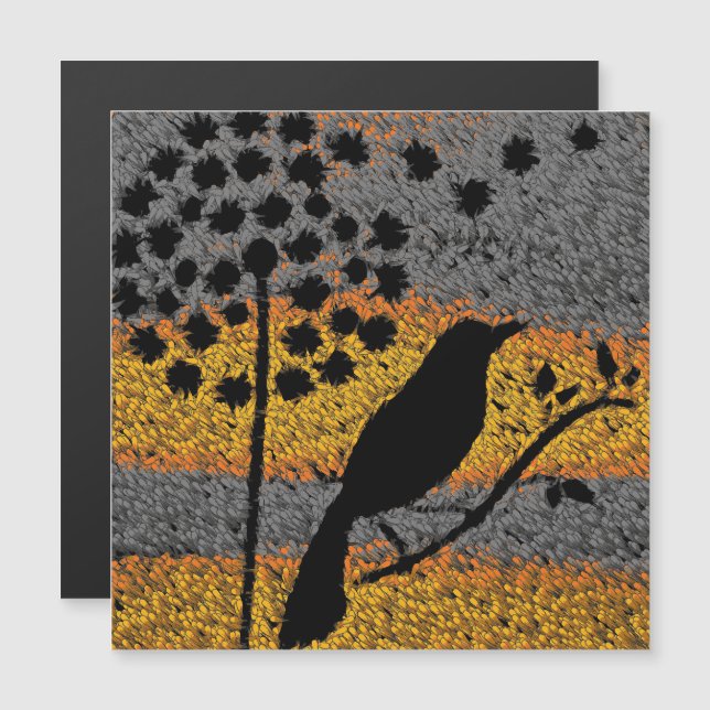 Ein Vogel unter dem Feathers Magnet (Vorne/Hinten)