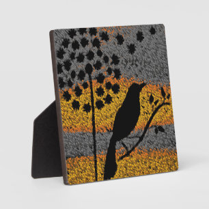 Ein Vogel unter den Feathers Plaque mit Easel Fotoplatte