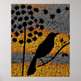 Ein Vogel unter den Feathers Poster