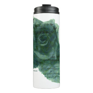 Ein Vögelchen hat mir die Rose verraten Thermosbecher