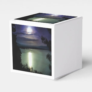 Ein Vollmond, der die ästhetische Kunst der Ägäis Geschenkschachtel