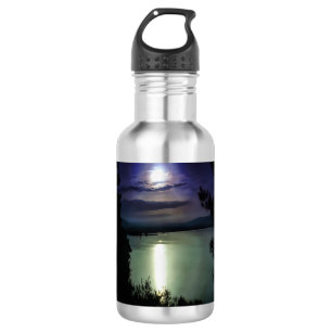 Ein Vollmond, der die ästhetische Kunst der Ägäis Trinkflasche