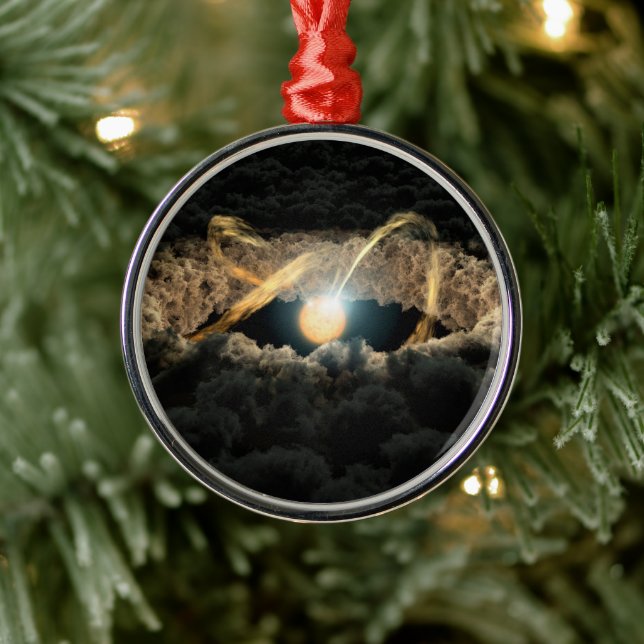Ein von einer protoplanetären Diskette umgebener S Ornament Aus Metall (Baum)