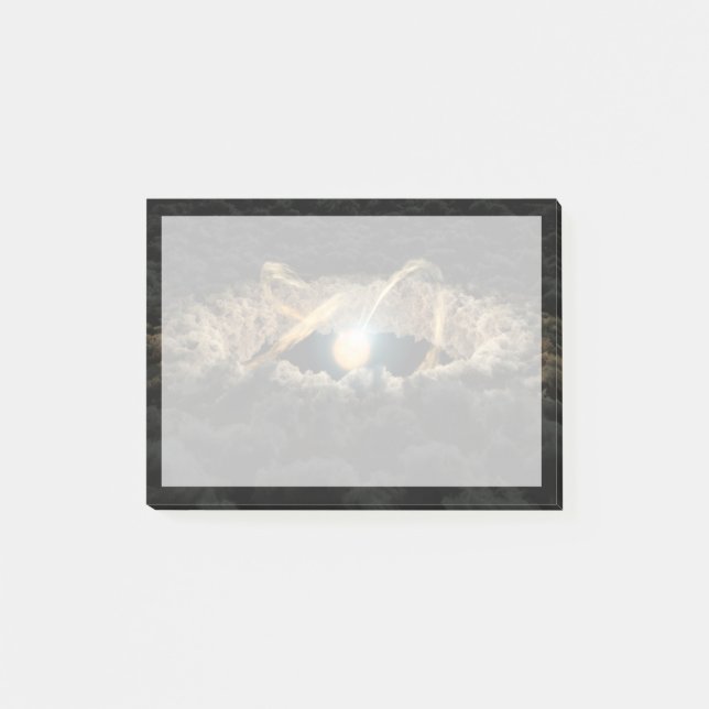 Ein von einer protoplanetären Diskette umgebener S Post-it Klebezettel (Vorderseite)